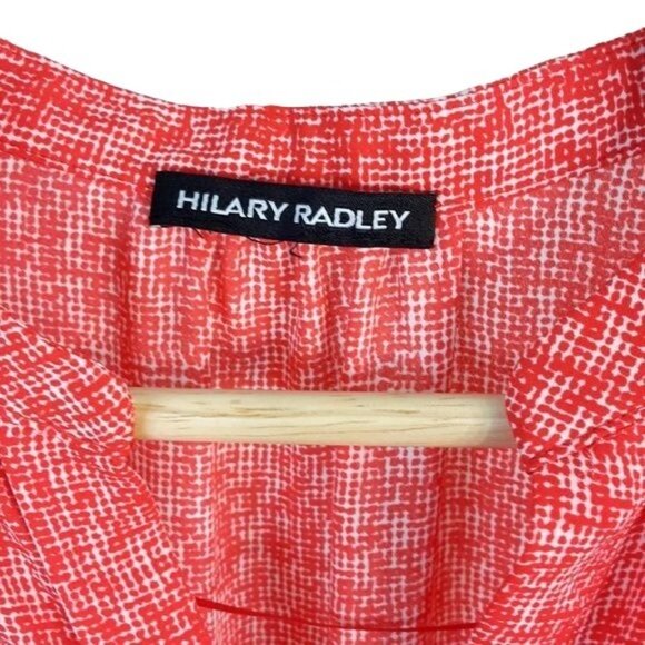 Hilary Radley Sleeveless Dress Poppy Red Orange Size 6 Knee Length Drawstring - Picture 4 of 6